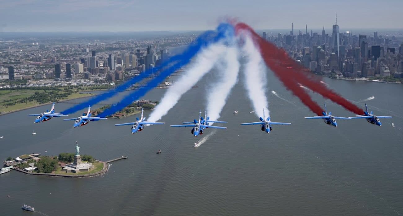 France Salutes America Flying Over Statue of Liberty–Launching Month of Celebrations for 250 Years of Friendship